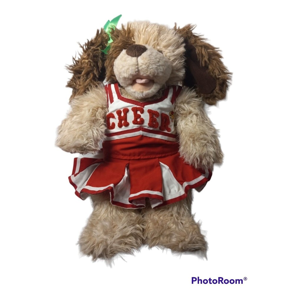 Build A Bear Dog Plush Cheer Fluffy 16" Tongue Out Vintage floppy ear